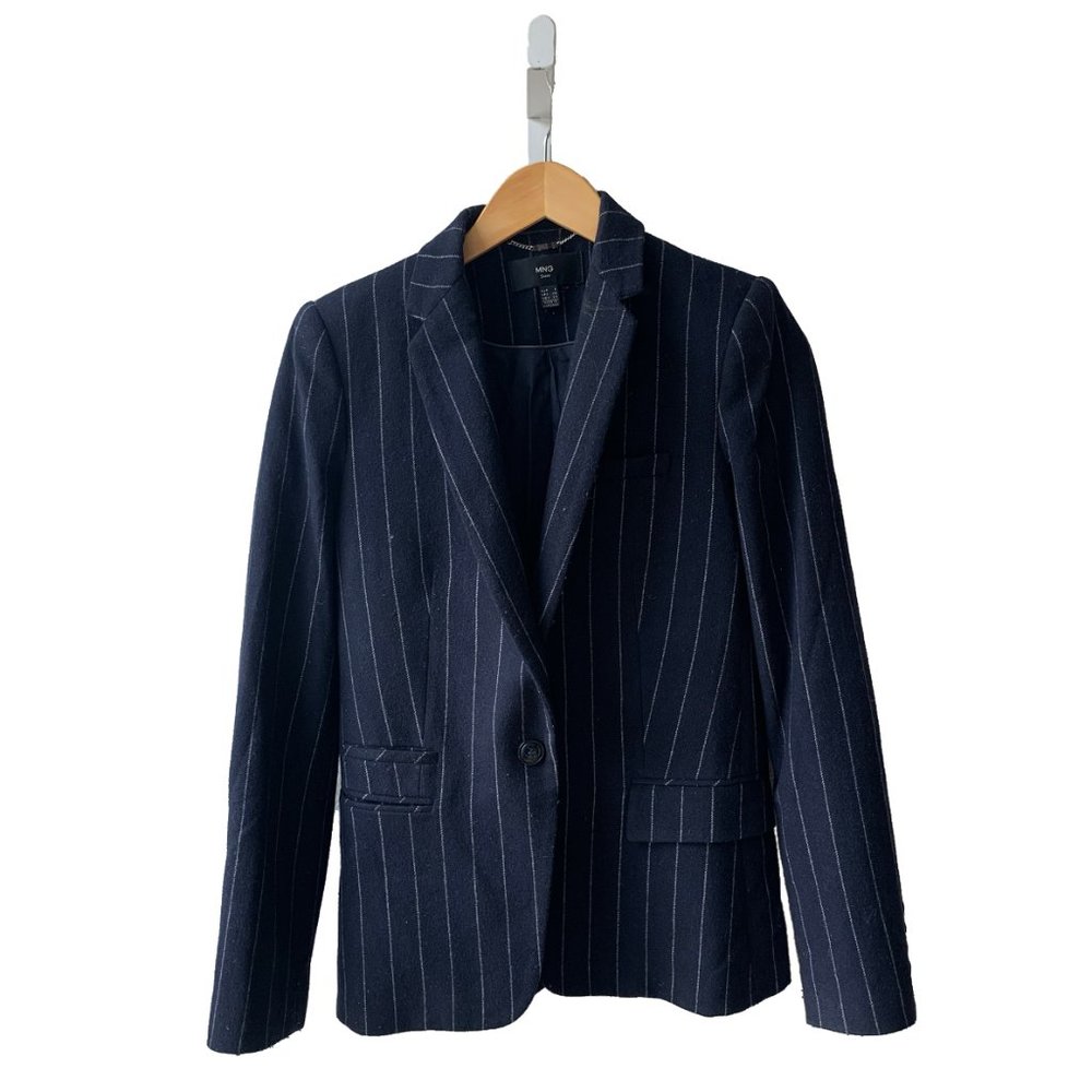 Mango Wool-Blend Suit Blazer